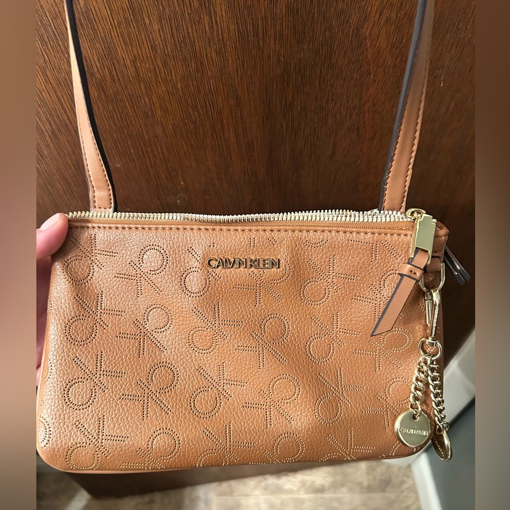 Calvin Klein Brown Logo Crossbody Bag